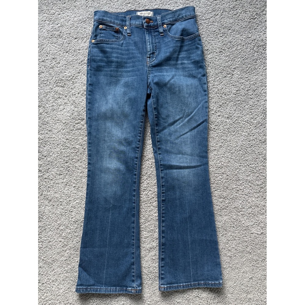 Madewell Cali‎ Demi-Boot Jeans Womens Size 26 High Rise Medium Blue Denim Pants